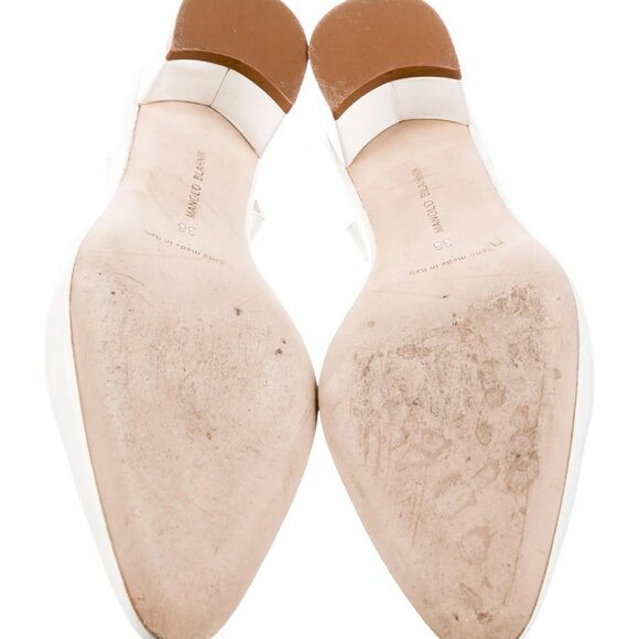 Manolo Blahnik Aspro Leather Slingbacks - Size 6 - Bridal Shoes - Picture 4 of 4
